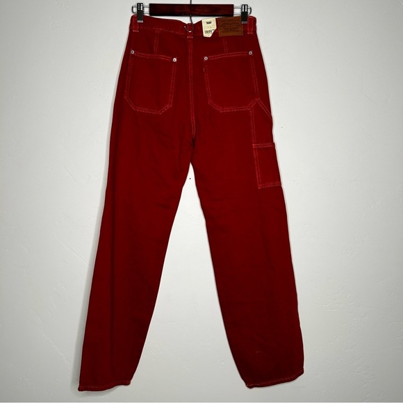 NWT Levis Dad Utility Burnt Red Pants SZ 24 Fall Autumn Back to School Mid Rise - Picture 2 of 13